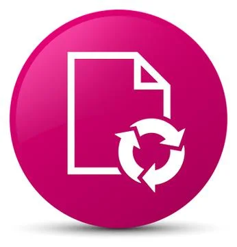 Document process icon pink round button Illustrazione stock