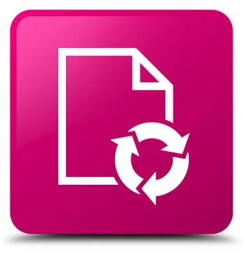 Document process icon pink square button Stock Illustration
