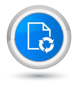 Document process icon prime cyan blue round button Stock Illustration