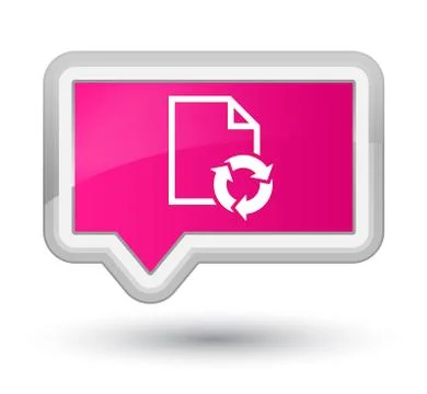 Document process icon prime pink banner button Illustrazione stock