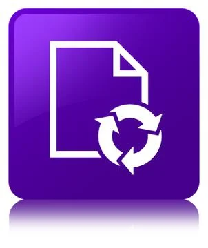 Document process icon purple square button Illustrazione stock