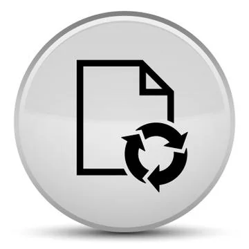 Document process icon special white round button Illustrazione stock