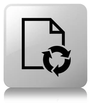 Document process icon white square button イラスト素材