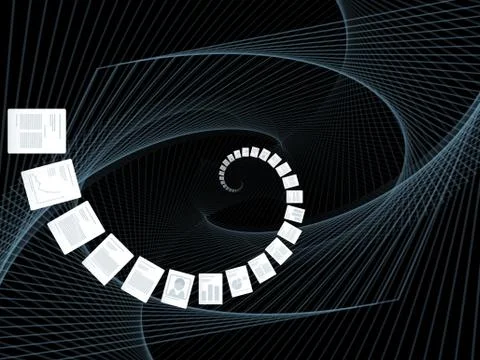 Document Processing Stock Illustration