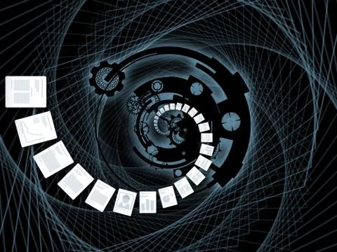 Document Processing Stockillustratie