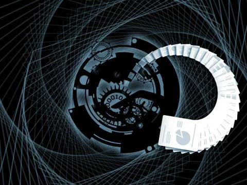 Document Processing Stockillustratie