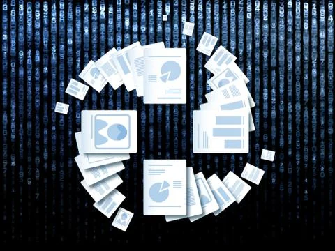 Document Processing Stockillustratie