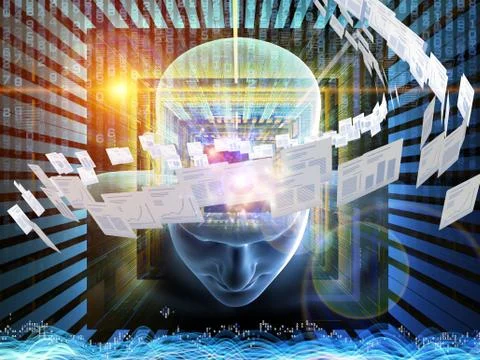 Document Processing Stock Illustration