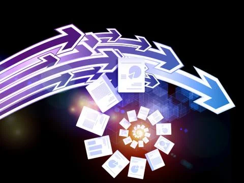 Document Processing Stockillustratie