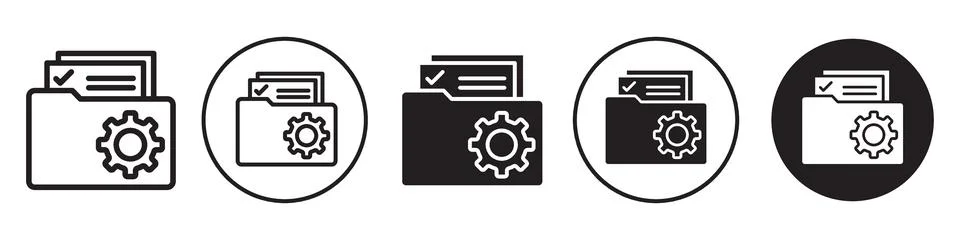 Document project icon vector set collection for web Stock Illustration