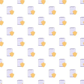 Document protection and secure data policy pattern Stock Illustration