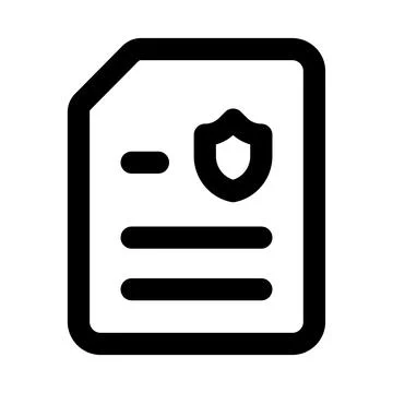 Document protection icon. Editable line icon. Professional and modern outli.. Stock Illustration