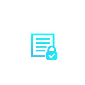 Document protection icon, vector Stock-Illustration