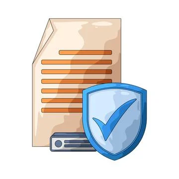 Document protection illustration Stockillustratie