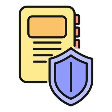 Document protection shield showing data privacy and security Stock Illustration