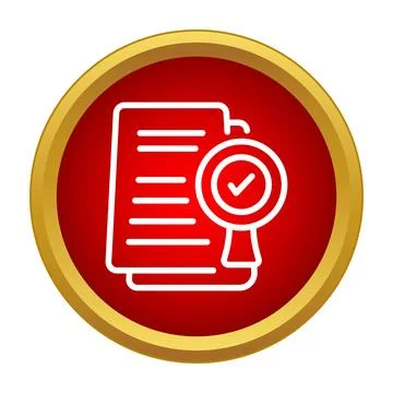Document with quality checkmark approval badge icon Stockillustratie