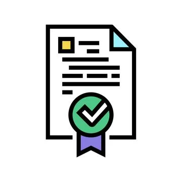Document quality color icon vector illustration イラスト素材