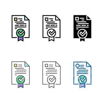 Document quality color icon vector modern Stock Illustration