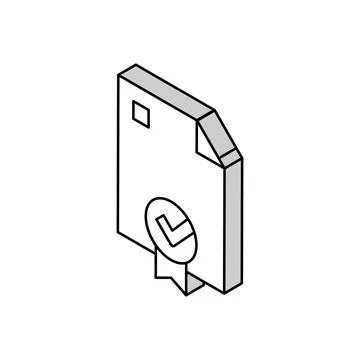 Document quality isometric icon vector illustration Ilustración de archivo