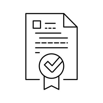 Document quality line icon vector illustration Stock Illustration