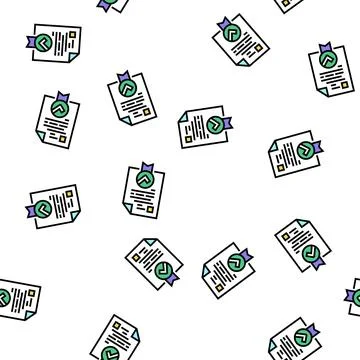Document quality vector seamless pattern Stock Illustration