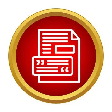 Document with quote bubble displaying important text information Illustration