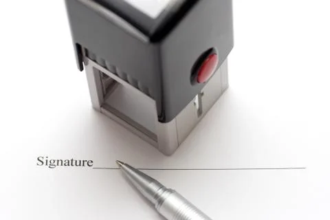 Document ready for signature Stock Photos