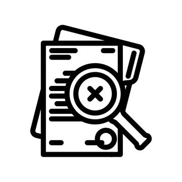 Document reject line icon vector illustration イラスト素材