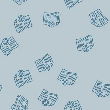 Document reject line seamless pattern 스톡 일러스트