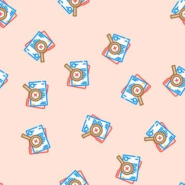 Document reject vector seamless pattern 库存插图