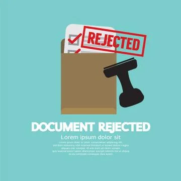 Document Rejected Stamp Vector Illustration Stock Illustration
