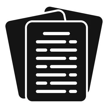 Document report icon simple vector. Business paper 库存插图