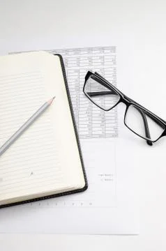 The document of the report Stock Photos