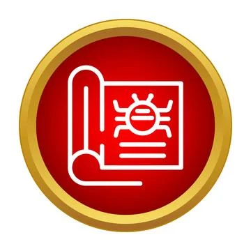 Document reporting computer virus bug malware infection error 스톡 일러스트
