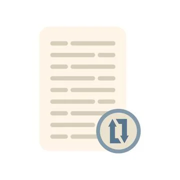 Document repost icon flat vector. Report data 스톡 일러스트
