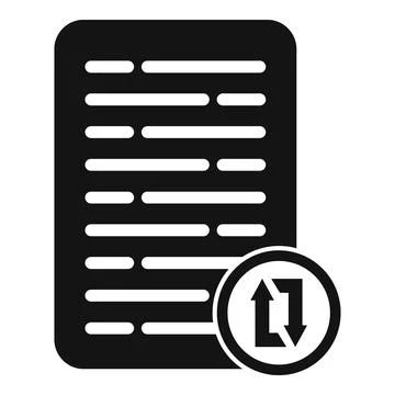 Document repost icon simple vector. Report data 库存插图