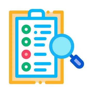 Document Research Icon Vector Outline Illustration Illustrazione stock