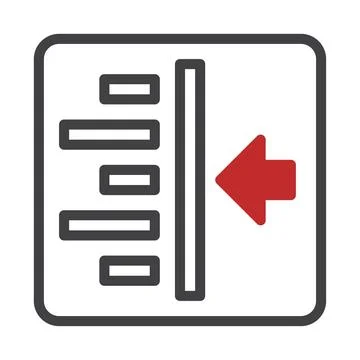 Document Resize Icon. Concept of document editing, formatting, and layout. Stock Illustration