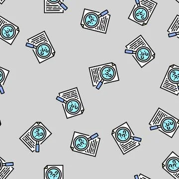 Document review corporate law vector seamless pattern Stock Illustration