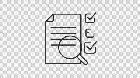 Document review line animation Stock Footage 331848071