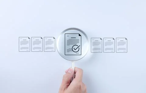 Document review process and quality control concept. Stock Photos