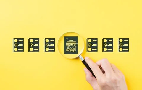 Document review process and quality control concept. Stock Photos