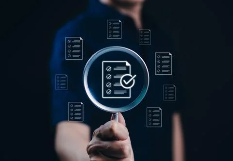 Document review process and quality control concept. Stock Photos