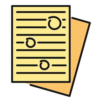 Document revision with correction marks on paper outline Stock Illustration
