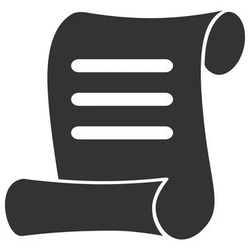 Document Roll Vector Icon Flat Illustration Stockillustratie