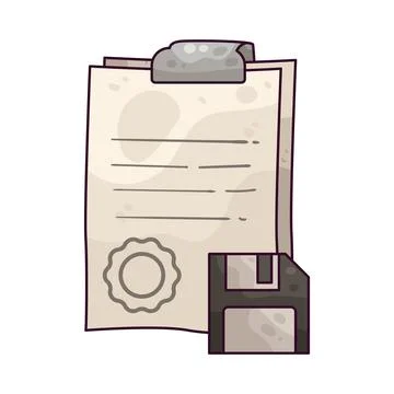 Document save illustration Stock Illustration