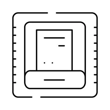 Document scanner device processing paper icon Stock Illustration