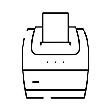 Document scanner digitizing paper for office technology needs Stock Illustration