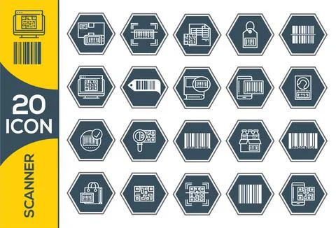 Document scanner line icon, outline vector sign, linear style pictogram isola Illustrazione stock