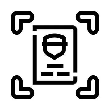 Document scanning for digital identity verification concept Stock Illustration